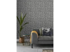 ESTAhome Tapetenmuster^Tapete Panter Schwarz und Weiß 53 cm x 10,05 m 136810