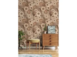 ESTAhome Tapetenmuster^Tapete Retro Blumen 50 x 900 cm