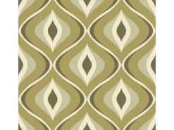 ESTAhome Tapete Retro-Ornamente Graugrün 50 x 900 cm 130987