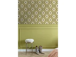 ESTAhome Tapete Retro-Ornamente Graugrün 50 x 900 cm 130987