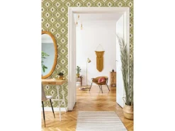 ESTAhome Tapete Retro-Ornamente Graugrün 50 x 900 cm 130987