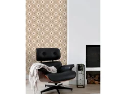 ESTAhome Tapete Retro-Ornamente Beige und Braun 50 x 900 cm
