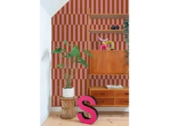 ESTAhome Tapetenmuster^Tapete Streifen und Rot 50 x 900 cm