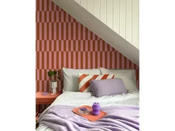 ESTAhome Tapetenmuster^Tapete Streifen und Rot 50 x 900 cm