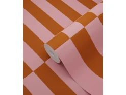 ESTAhome Tapetenmuster^Tapete Streifen und Rot 50 x 900 cm