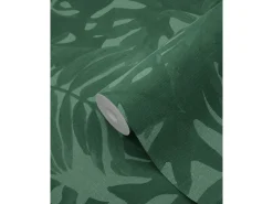 ESTAhome Dekorative Tapeten^Tapete Tropische Blätter Emeraldgrün 0,53 x 10,05 m 138991