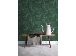 ESTAhome Dekorative Tapeten^Tapete Tropische Blätter Emeraldgrün 0,53 x 10,05 m 138991