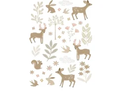 ESTAhome Wandtattoos^Wandtattoo Hirsche Beige und Rosa 33 cm x 47,5 cm 156122