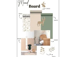 ESTAhome Wandtattoos^Wandtattoo Hirsche Beige und Rosa 33 cm x 47,5 cm 156122