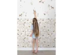 ESTAhome Wandtattoos^Wandtattoo Hirsche Beige und Rosa 33 cm x 47,5 cm 156122