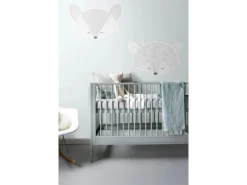 ESTAhome Wandtattoos^Wandtattoo Tierköpfe Hellgrau 70 x 48 cm 158968