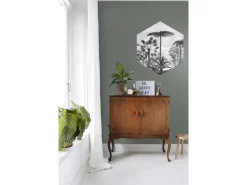 ESTAhome Wandtattoos^Wandtattoo Tropische Landschaft Mit Palmen Schwarz-Weiß 70 x 81 cm 159000