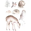 ESTAhome Wandtattoos^Wandtattoo Waldtiere Braun 33 cm x 47,5 cm 156115