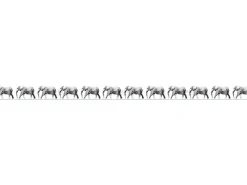 ESTAhome Xxl-Tapetenbordüre Elefant Schwarz und Weiß 400 cm x 23,25 cm 158710