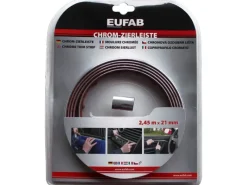Eufab Chrom Zierleiste 2,45 m x 21 mm