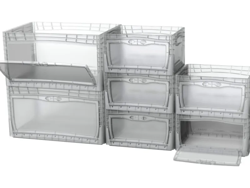 Aufbewahrung^Eurobox-System Box Flap Side 60 x 40 x 32 cm Transparent