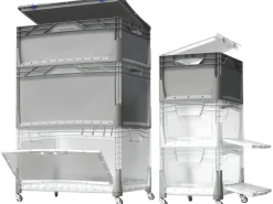 Aufbewahrung^Eurobox-System Box Flap Side 60 x 40 x 32 cm Transparent