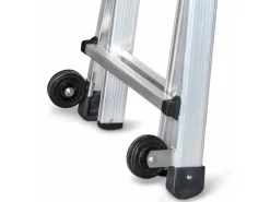 Euroline Premium 31621 Vario-Klappleiter mit Rollen 4x4 Sprossen