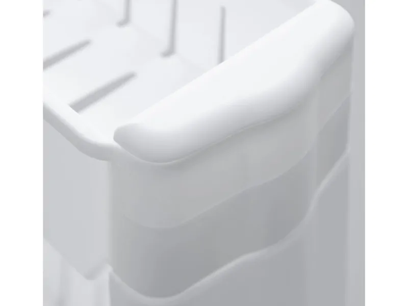 eyepower Flaschenregale^4er Nischenwagen mit Regalen und Rollen 12,5 cm Weiß