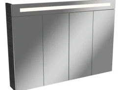 Fackelmann Spiegelschrank LINO Dark Oak 11 cm mit Softclose Türen