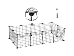 Kleintierbedarf^Feandrea Freilauf 143 cm x 73 cm x 46 cm Weiß