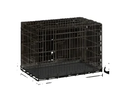 Feandrea Hundekäfig 92,5 cm x 57,5 cm x 64 cm Schwarz