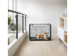 Feandrea Hundekäfig 92,5 cm x 57,5 cm x 64 cm Schwarz