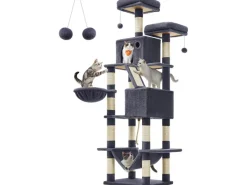 Katzenbedarf^Feandrea Kratzbaum 206 cm Rauchgrau