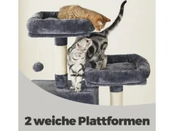 Katzenbedarf^Feandrea Kratzbaum 206 cm Rauchgrau