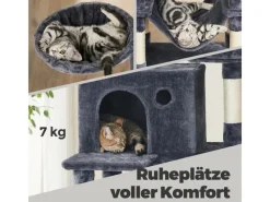 Katzenbedarf^Feandrea Kratzbaum 206 cm Rauchgrau