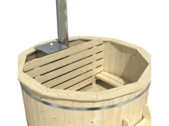 FinnTherm Sitzbänke^Holz-Badefass Bergen Ø 160 cm x 101 cm mit Ofen