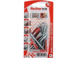 Fischer Wandregale^Dübel DuoPower Ø 8 mm x 40 mm S K 8 Stück mit Schraube