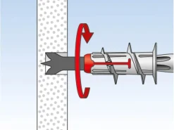 Fischer Gipskartondübel Duoblade S K mit Spanplattenschraube je 6 Stück