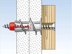 Fischer Gipskartondübel Duoblade S mit Spanplattenschraube je 20 Stück