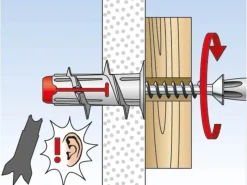 Fischer Gipskartondübel Duoblade S mit Spanplattenschraube je 20 Stück