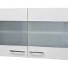 Flex-Well Exclusiv Schränke^Küchen-Glas-Hängeschrank Joelina 100 cm Weiß