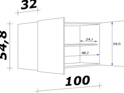 Flex-Well Exclusiv Küchen-Hängeschrank Joelina 100 cm Weiß