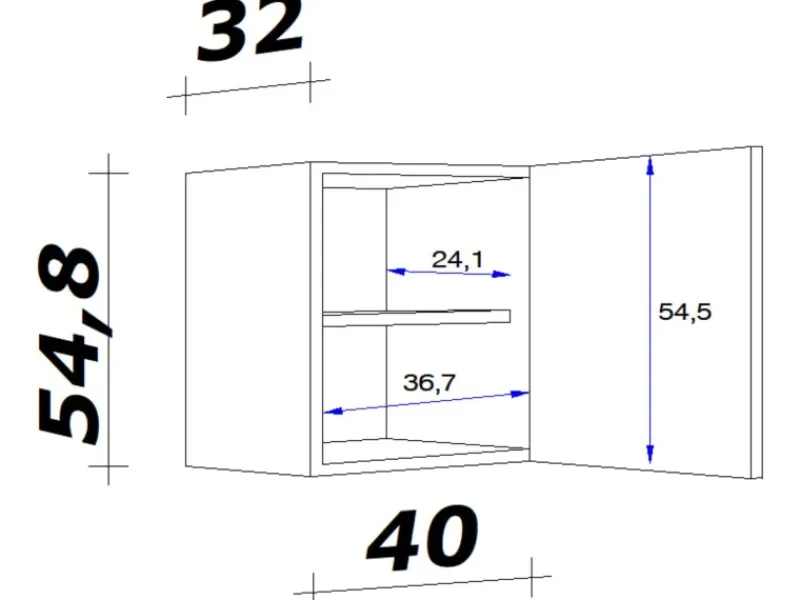 Flex-Well Exclusiv Küchen-Hängeschrank Joelina 40 cm