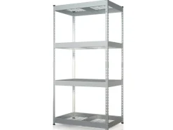 Floordirekt Schwerlastregal Yukon Rivet 4 Böden 180 x 90 x 60 cm