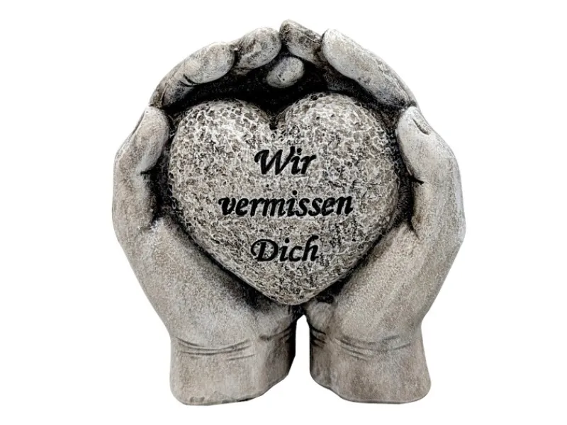 FlowerPower Flower Power Grabdekoration Memoria Hände mit Herz