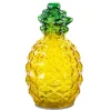 FlowerPower Dekorative Figuren^Deko Ananas Pinya mit LED 9,5 cm x 17 cm Gelb-Grün