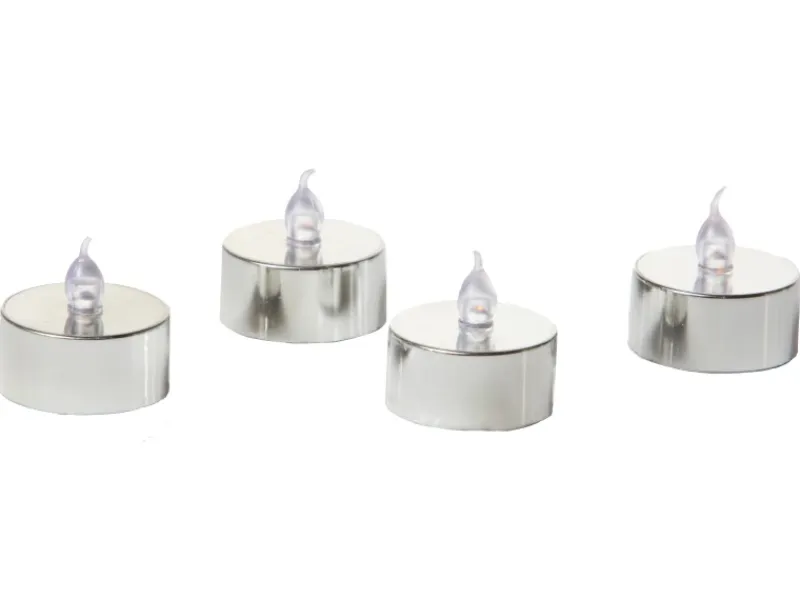 FlowerPower LED Teelichter Riga 4er Set sanft flackernd