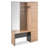 Furn.Design Möbelserien^Garderobe Eiche Artisan und Grau 122 cm 3D Lamelle Industrial Madem