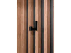 Furn.Design Möbelserien^Garderobe Eiche Artisan und Grau 122 cm 3D Lamelle Industrial Madem