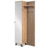 Furn.Design Möbelserien^Garderobe Eiche Artisan und Grau 80 cm 3D Lamelle Industrial Madem