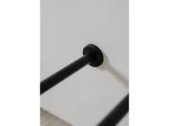 Furn.Design Garderoben-Set 3-teilig Schwarz Metall 130 cm mit Spiegel Kilby