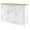 Furn.Design Sideboards^Sideboard Landhaus Weiß Eiche Artisan 120 cm 3-türig Vestland