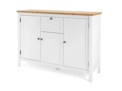 Furn.Design Sideboards^Sideboard Landhaus Weiß Eiche Artisan 120 cm 3-türig Vestland