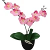 furnicato Künstliche Orchidee mit Topf 30 cm Rosa
