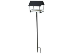 Futterhaus auf Ständer 126 cm x 19,4 cm x 28,9 cm Anthrazit-Weiß